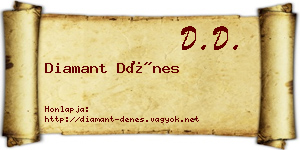 Diamant Dénes névjegykártya